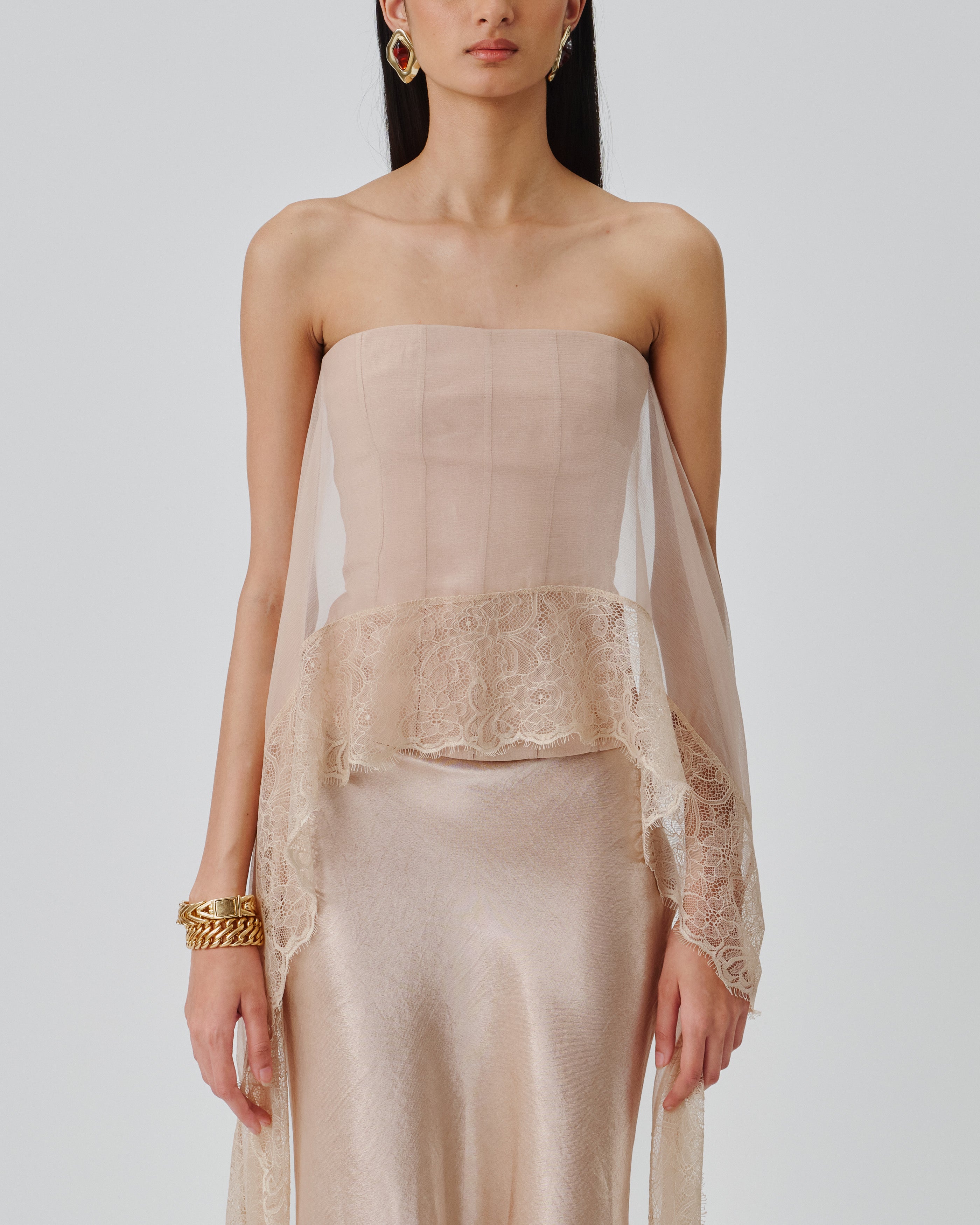 Soft Veil Corset Top