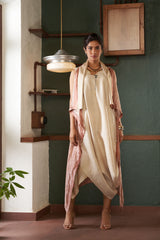 IVORY COWL DRESS SET