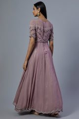 Blush Pink Embroidered Anarkali Set