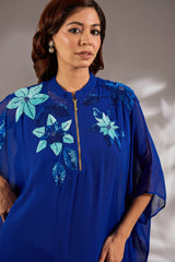 Kaftan in georgette base with sequins hand embroidery.