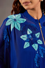 Kaftan in georgette base with sequins hand embroidery.