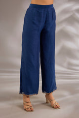 Anarkali in mul chanderi base with hand embroidery.