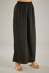 Black Crepe Sequins & Crystal Hand Embroidered Kaftan Set