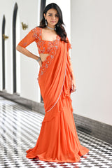 Day Dreamer Orange Saree