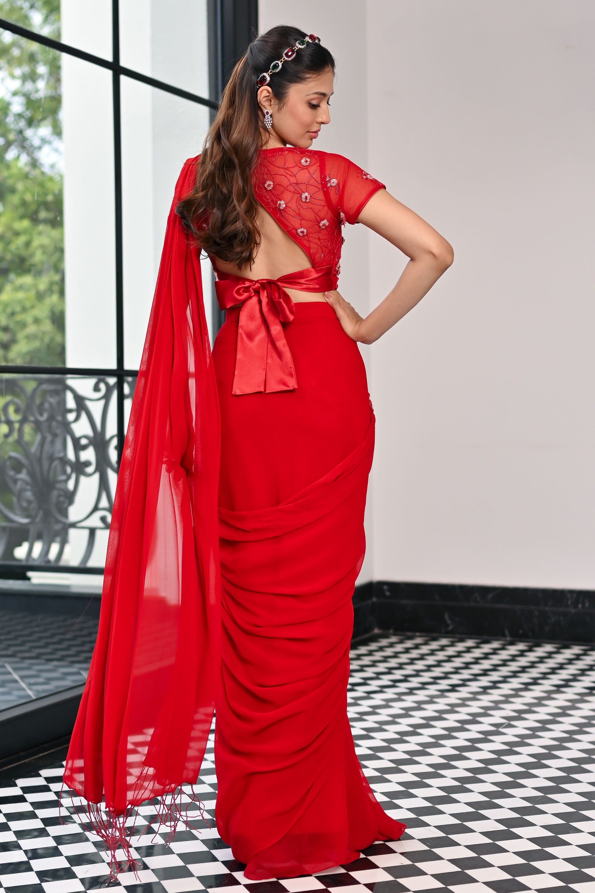Day Dreamer Red Saree