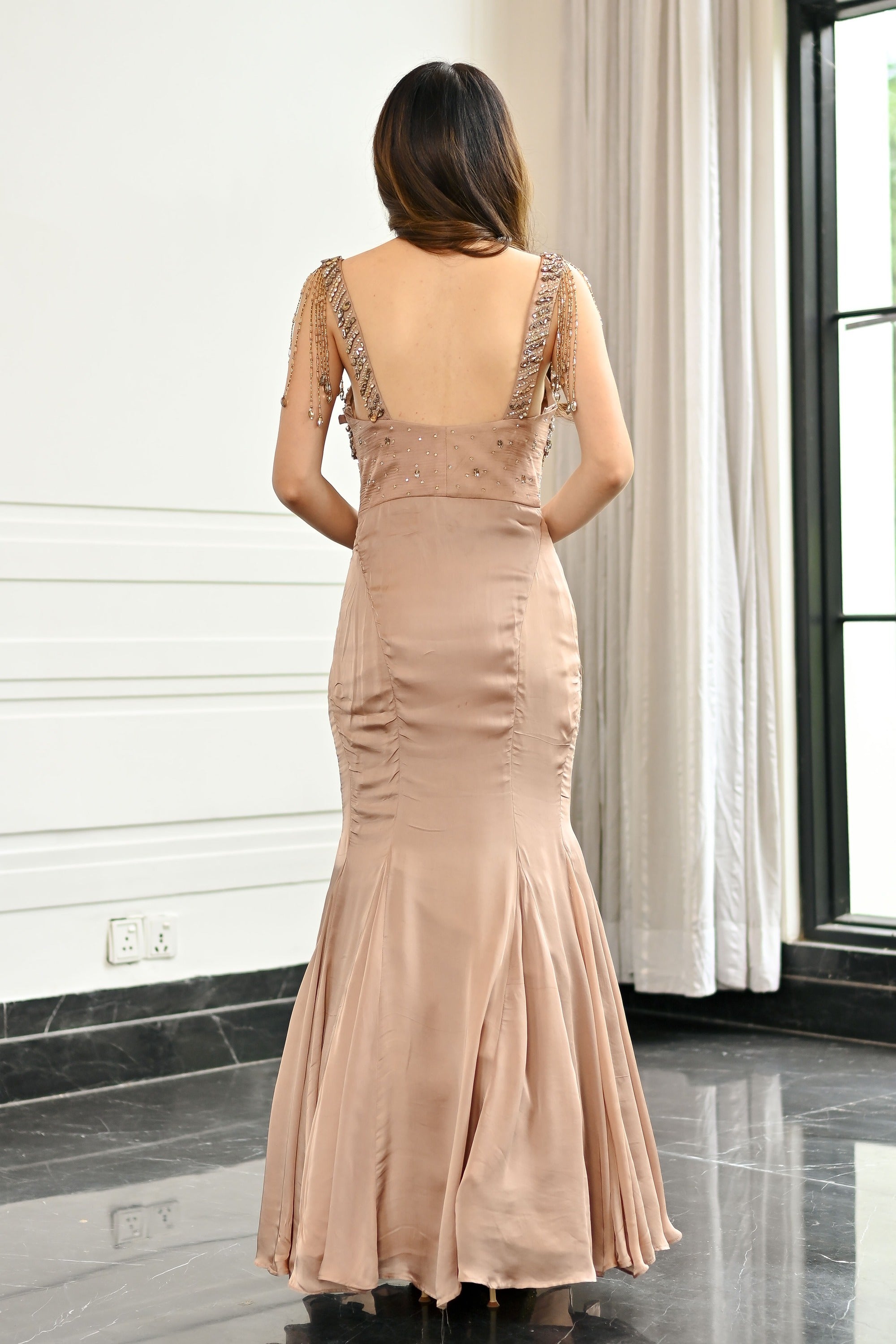 Crystal Couture Bronze Ball Gown