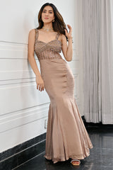 Crystal Couture Bronze Ball Gown