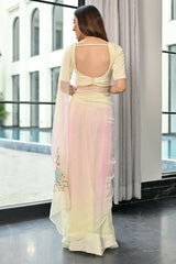 Maharani Ombre Baby Pink Saree