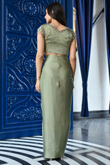 Crystal Couture Sage Green Drape Set