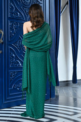 Jugnu Emerald Green Drape Set