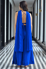 Noor Royal Blue Three Piece Set