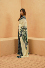 AFREEN MASK SAREE WITH METALLIC BUSTIER