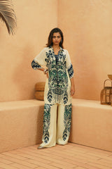 AFREEN MASK CO-ORD SET WITH PRINTED BUSTIER