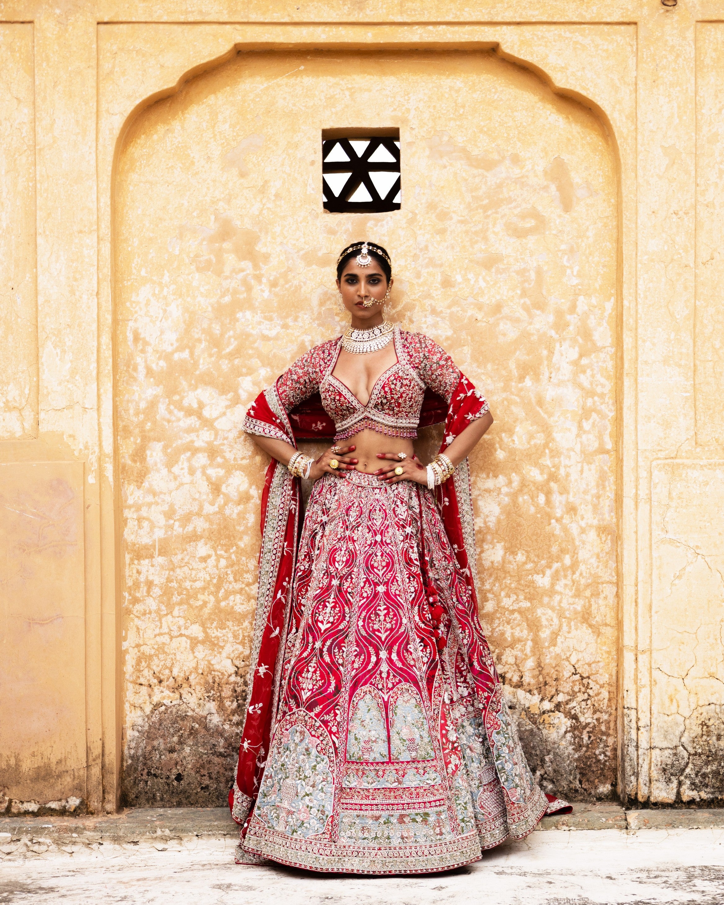 Scarlet Enchantment Lehenga