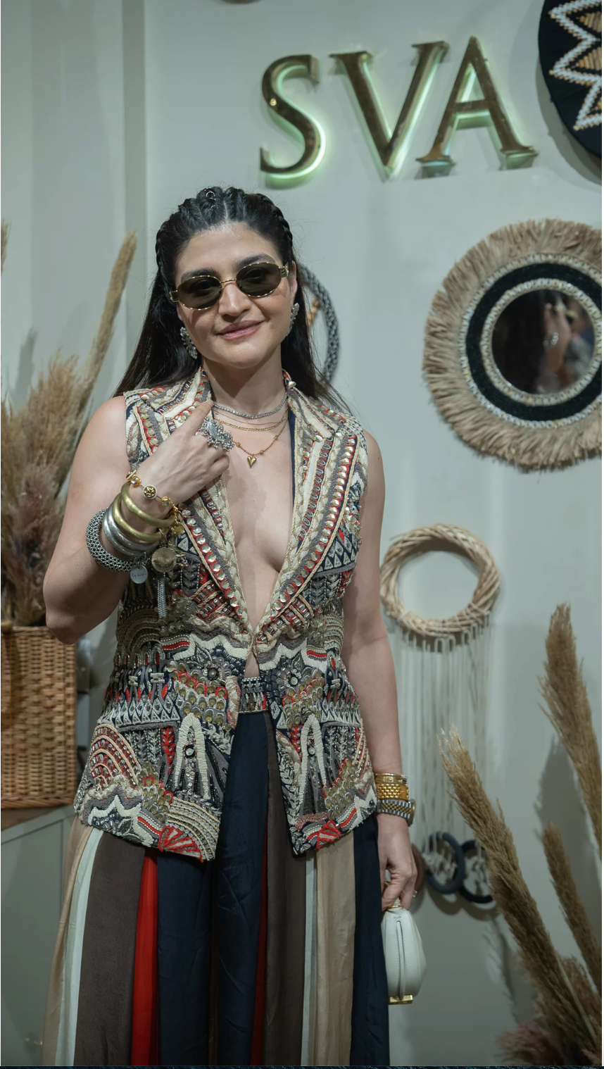 MULTI ABSTRACT EMBELLISHED JACKET
