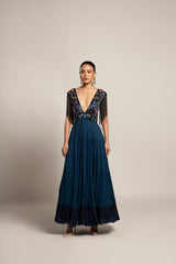 Exaited Blue Tiered dress