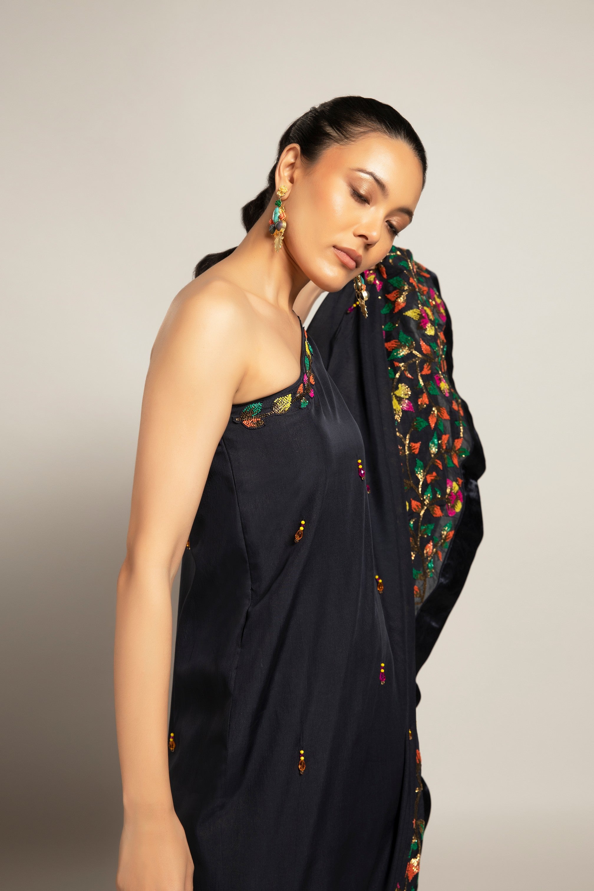 Enticing Deep blue kaaftan