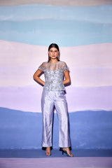  EMBELLISHED SILK PANTS
