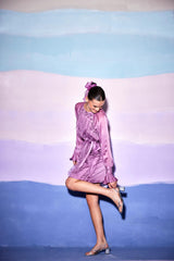 FRONT RUFFLE DRESS