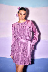 FRONT RUFFLE DRESS