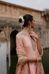 Maham - Pink Anarkali Set with Salwar & Dupatta