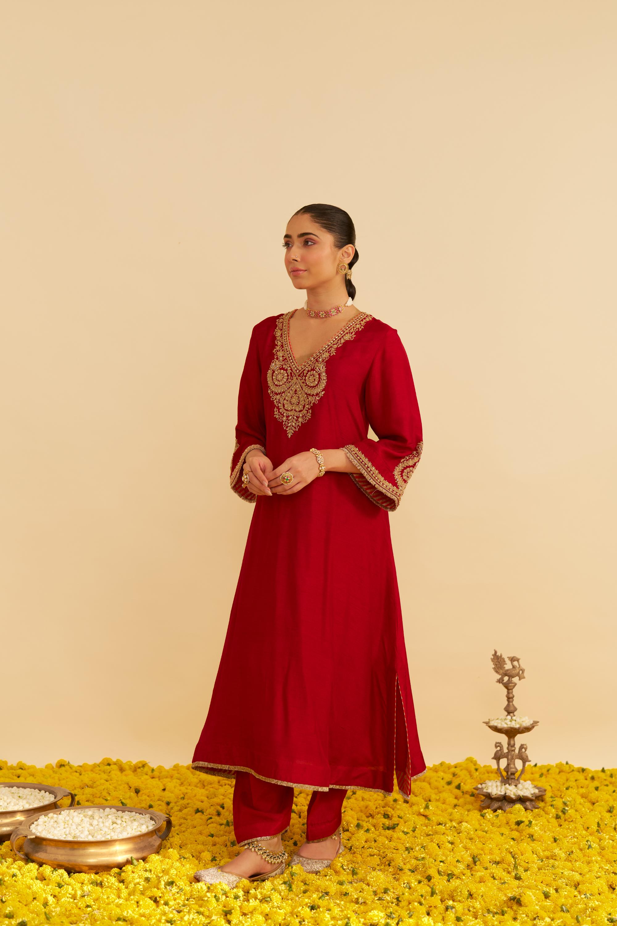 HAAYAT - LONG KAFTAN WITH SALWAR AND DUPATTA