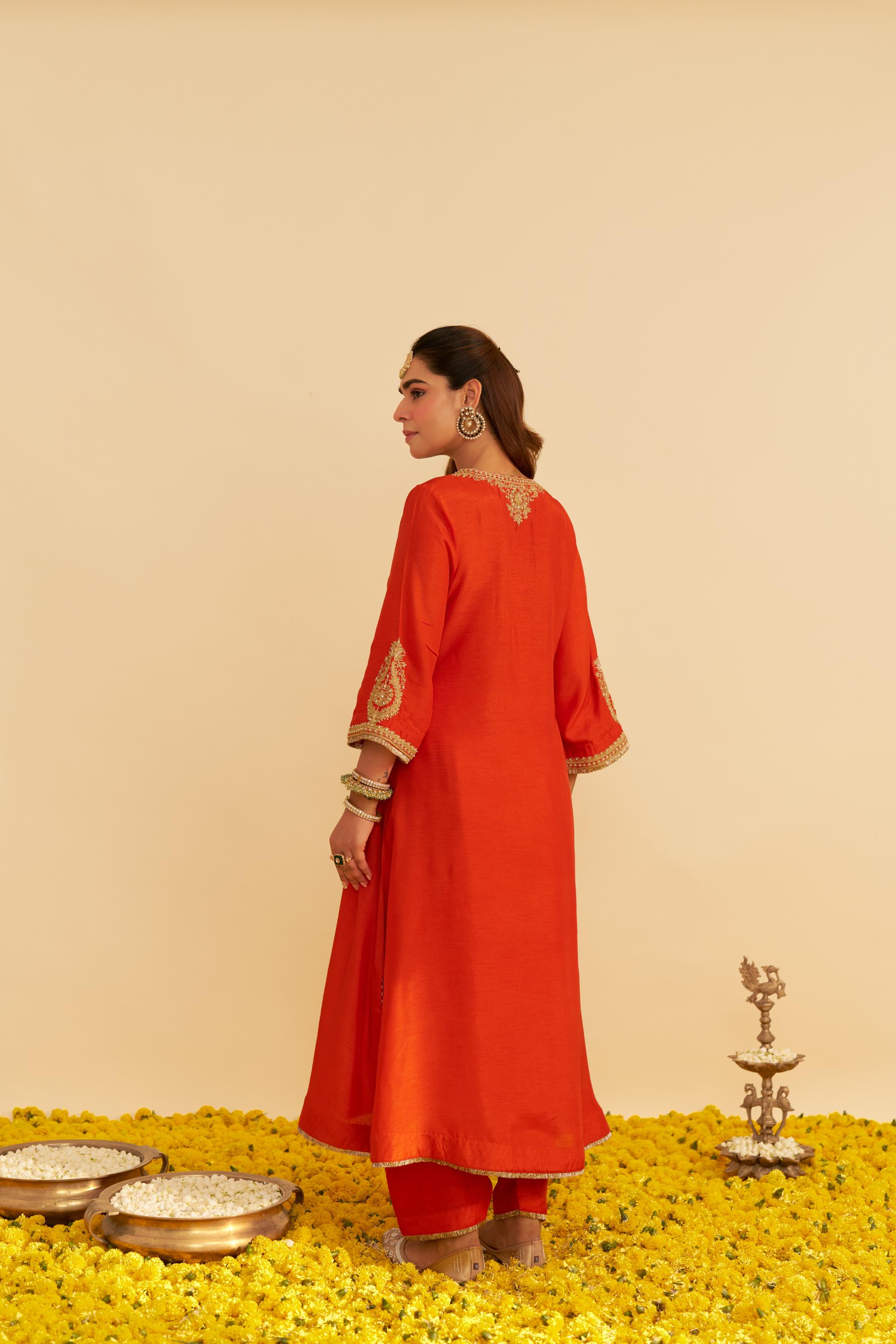 HAAYAT - LONG KAFTAN WITH SALWAR AND DUPATTA