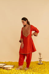 MEHZA - SHORT CHAUGA WITH SALWAR AND DUPATTA