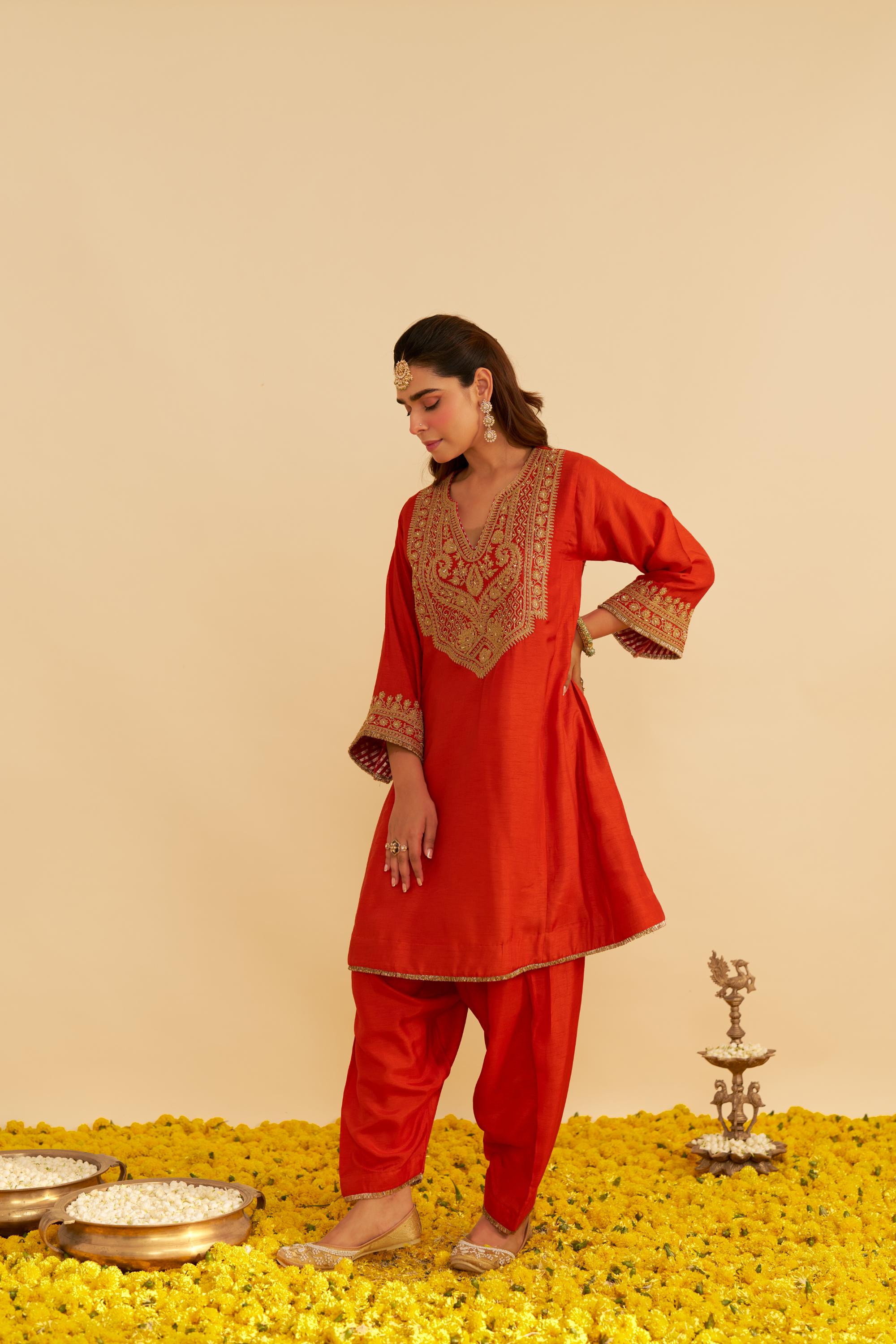 MEHZA - SHORT CHAUGA WITH SALWAR