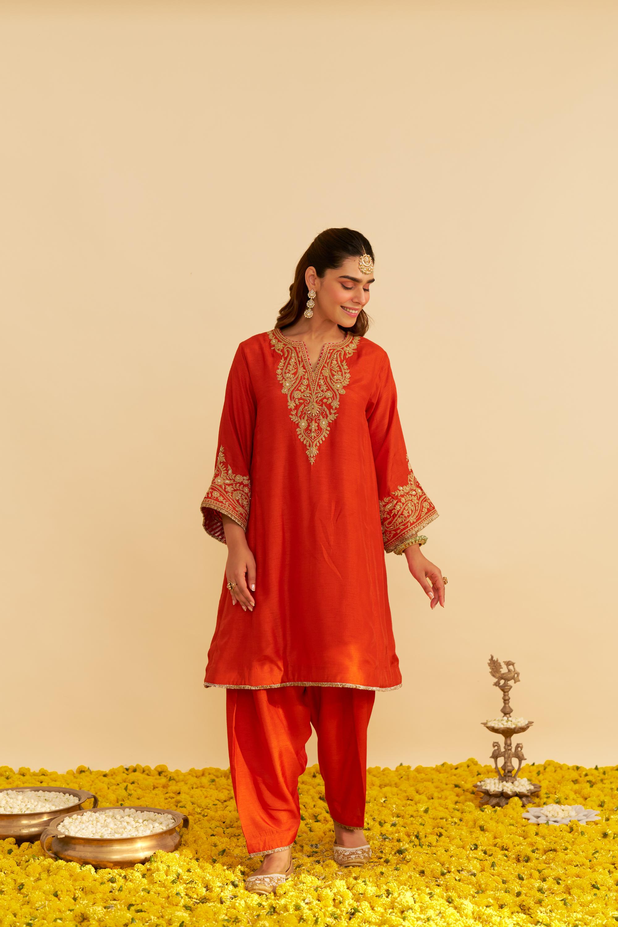 MARWA - SHORT CHAUGA WITH SALWAR