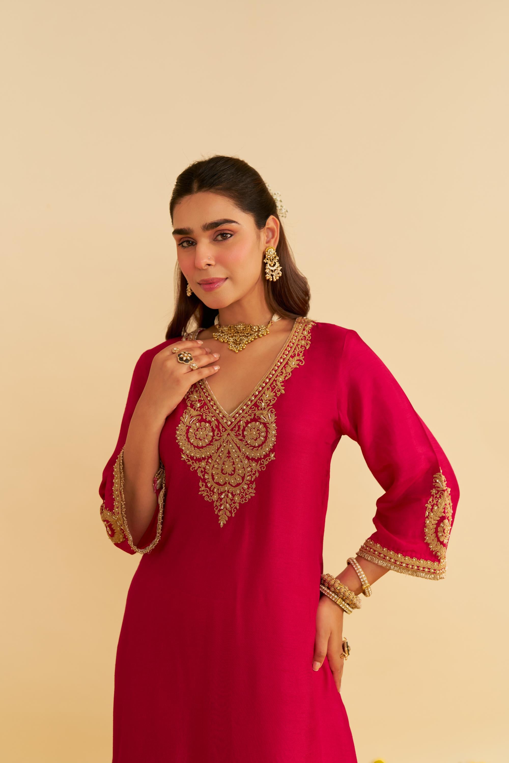 HAAYAT - LONG KAFTAN WITH SALWAR AND DUPATTA