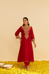 HIBA - LONG KAFTAN WITH SALWAR AND DUPATTA