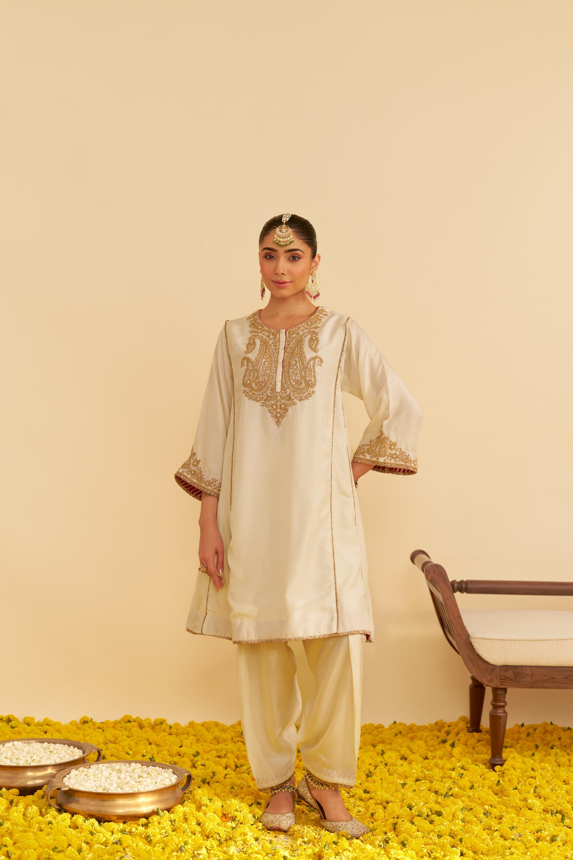 AYRA - SHORT CHAUGA WITH SALWAR AND DUPATTA