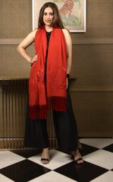 Shimmy Shimmer | Embroidered Wool Silk Stole