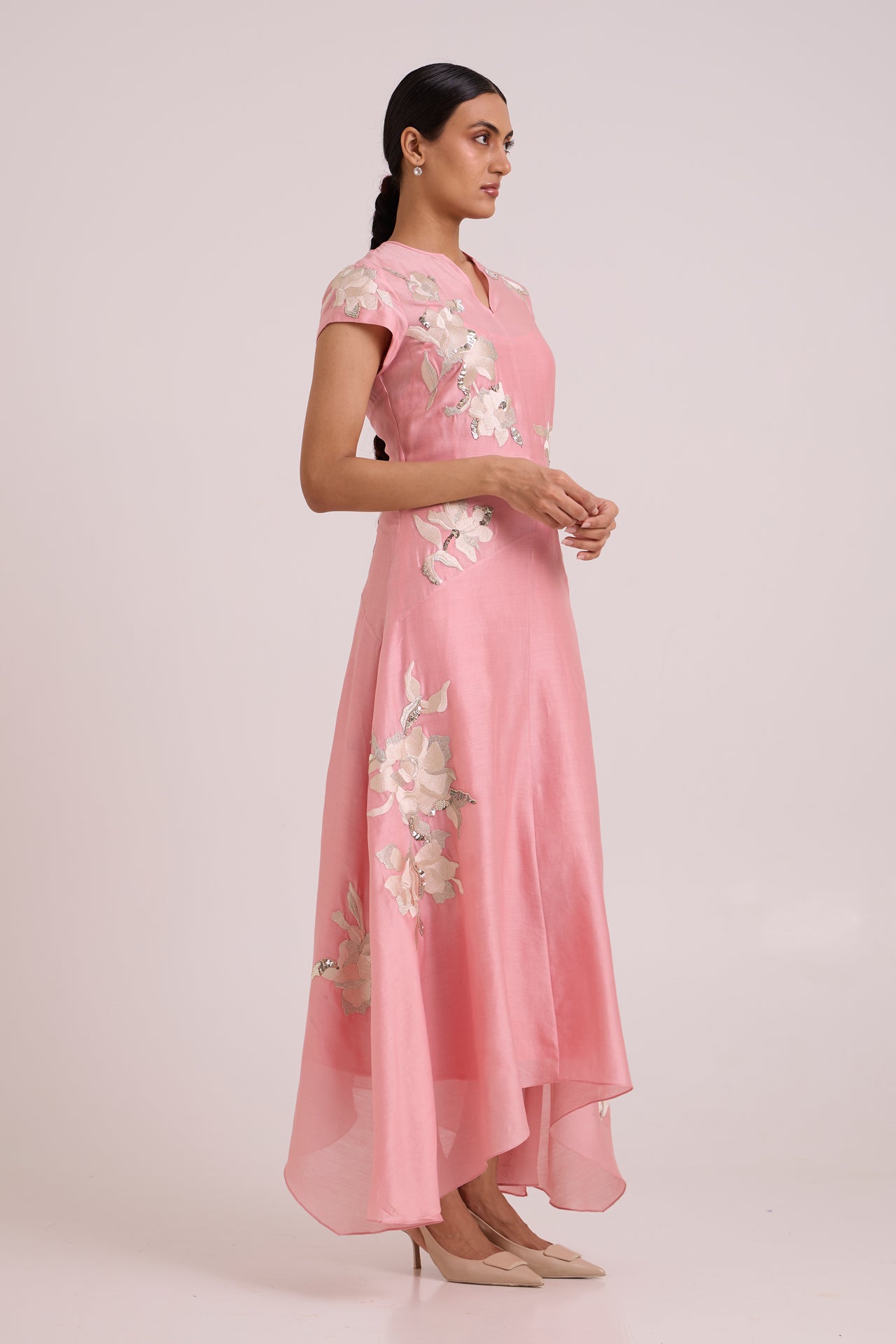 Lizzy - Blush Pink Prism Long Dress
