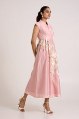 Ice Pink Paiva - Soft Bloom Midi Dress