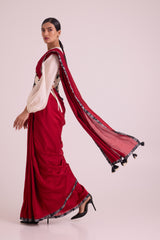 Manali - Bishop Blouse + Pre-draped Saree + Bib