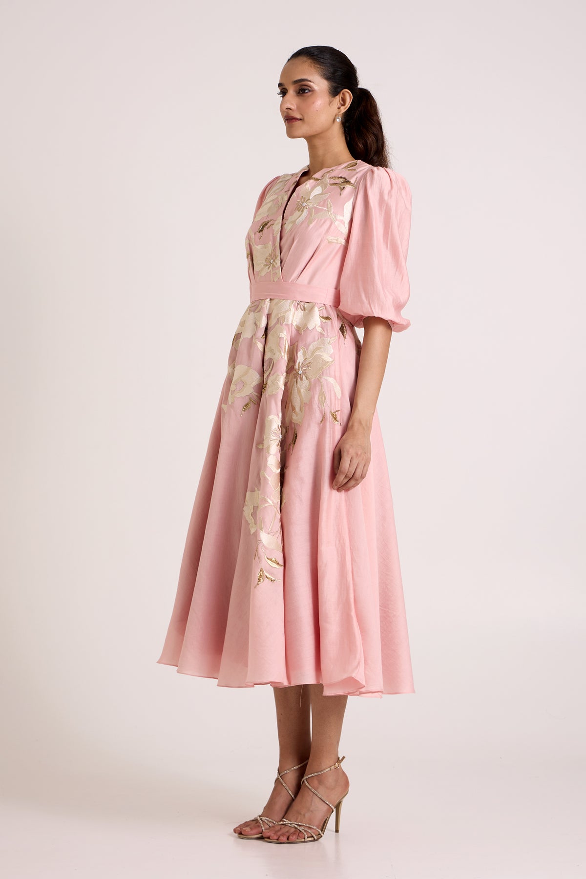 Ice Pink Saira - Circular Midi Dress