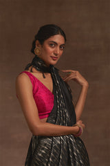 'Sanjh Marmari' Tanchoi Benarasi Handloom Sari