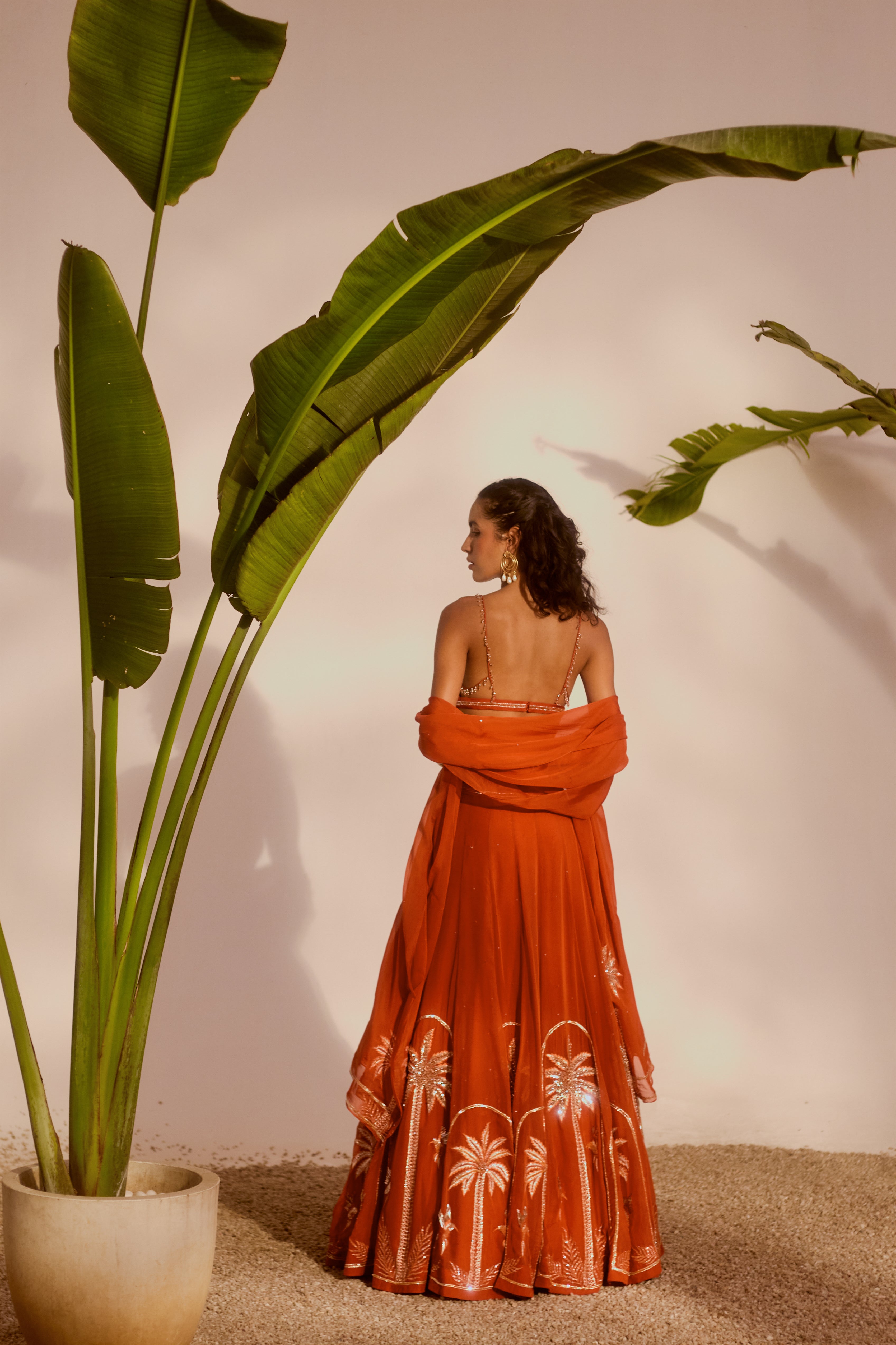 Palm Paradise Lehenga