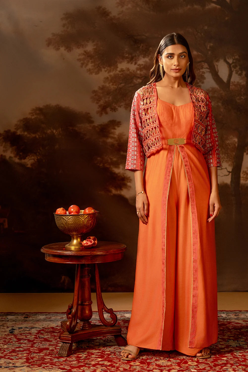 Orani Embroidered Jumpsuit Set