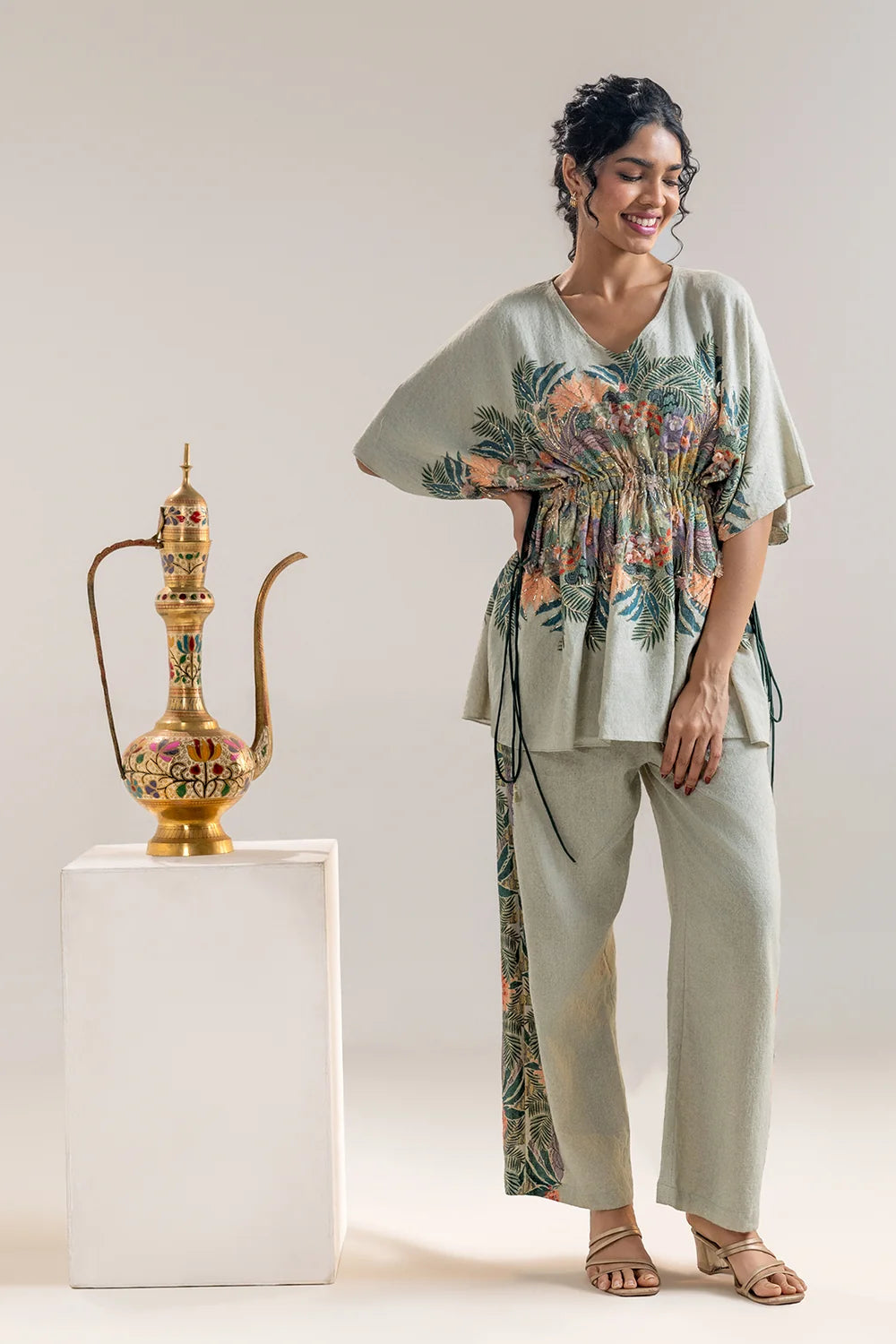 Kaira Embellished Kaftan Set