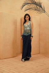 SORAYA FRINGE TOP AND DRAPE SKIRT