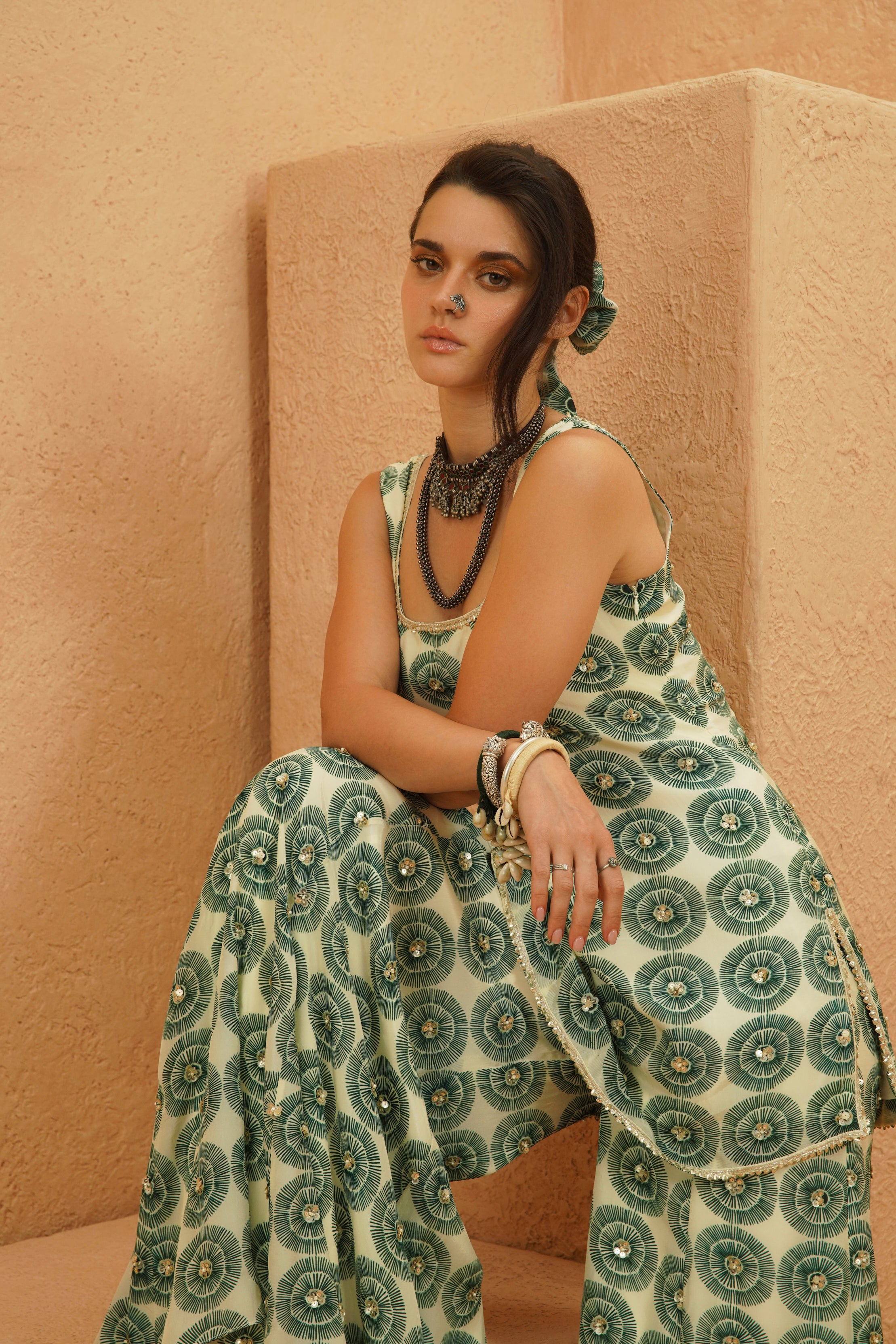 AZIZA KURTA AND SHARARA