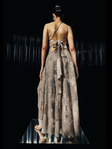 Frost Flora Metallic Sheer Skirt Set