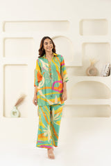 GAURI KHANNA IN GREEN MYRA FLORAL CO-ORD SET