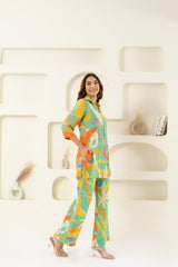 GAURI KHANNA IN GREEN MYRA FLORAL CO-ORD SET
