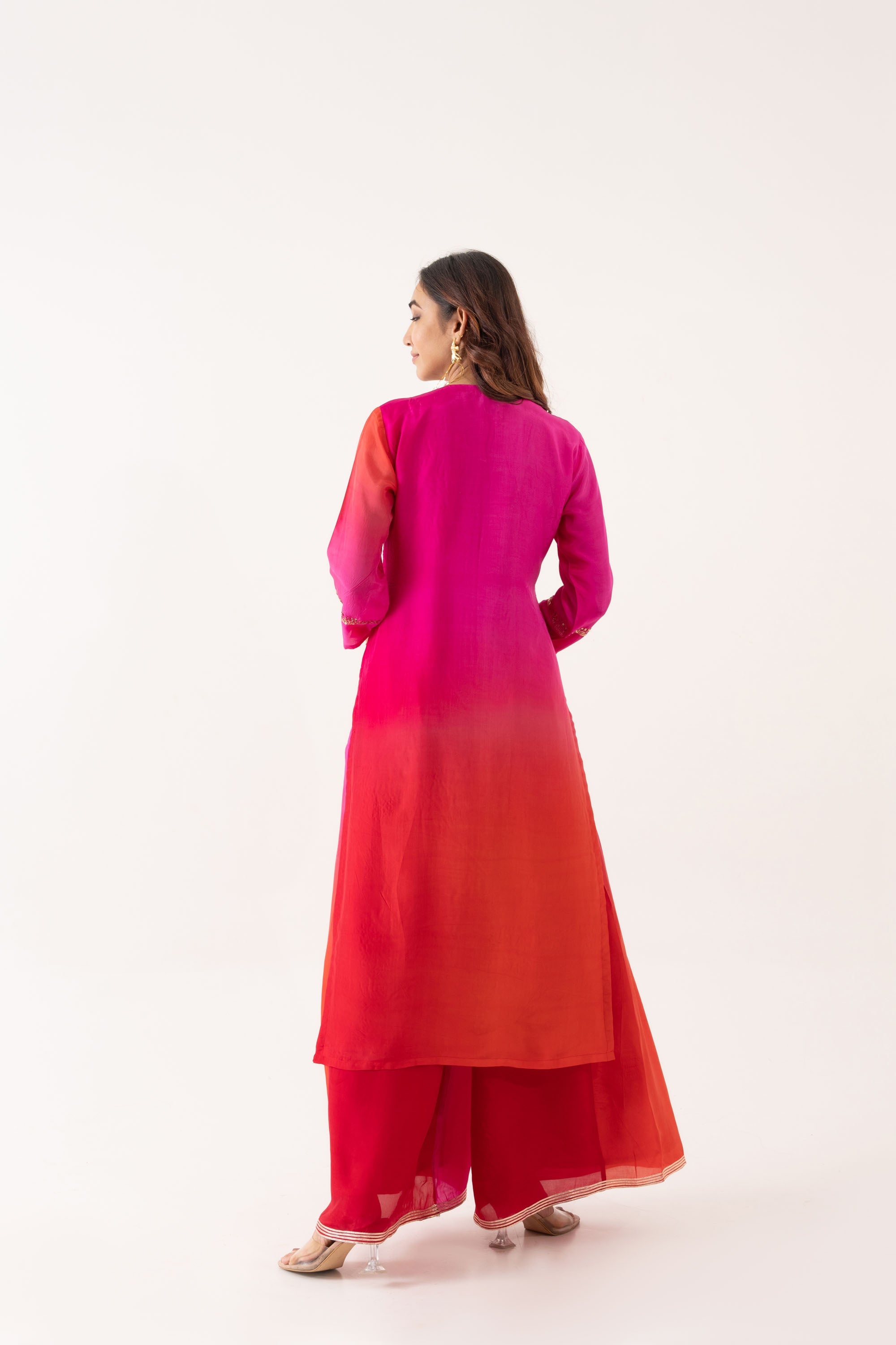 PRANALI MISTRY MEHTA IN ORGANZA SILK FESTIVE KURTA SET