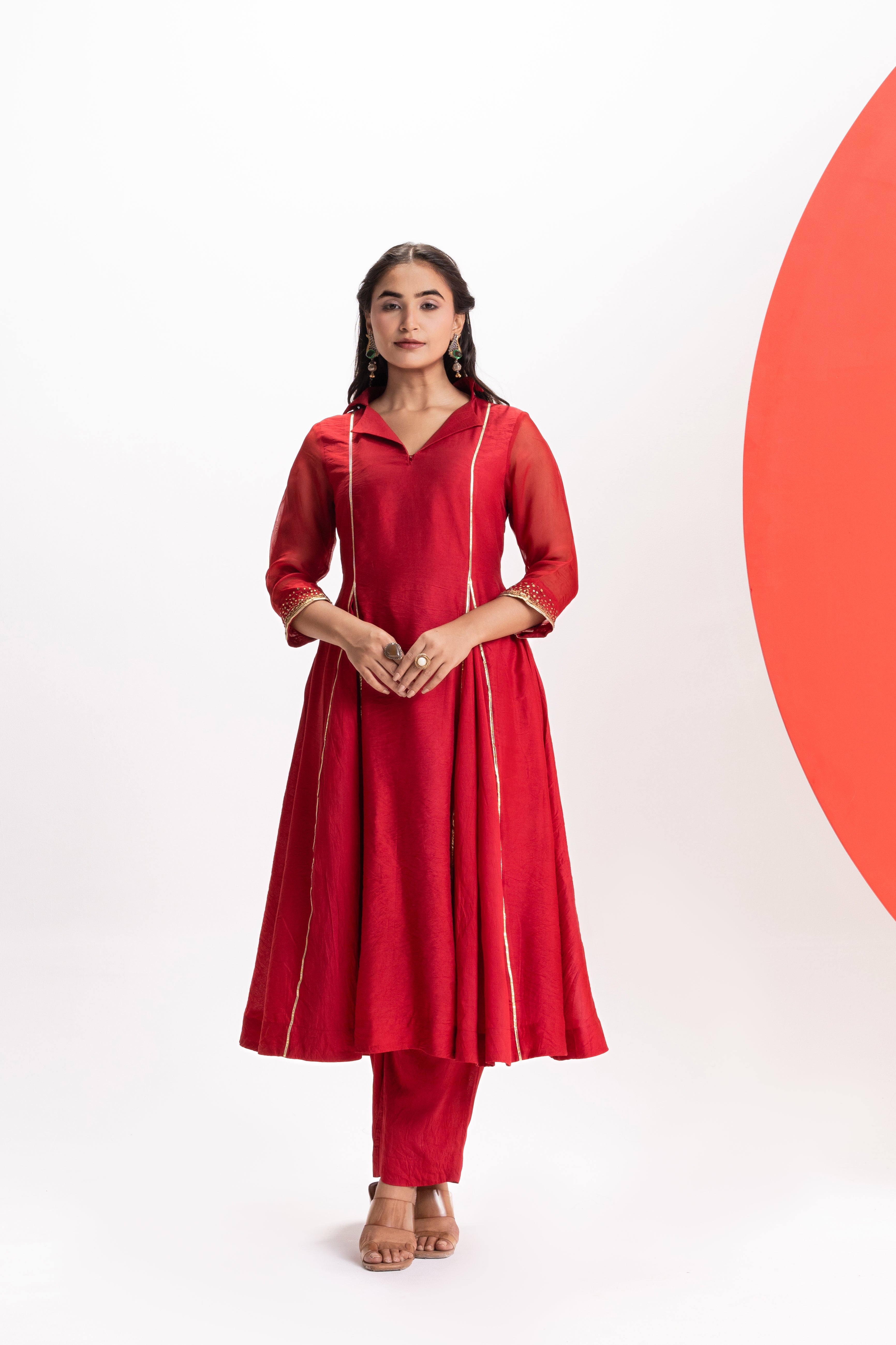 RED KALI TUNIC SET