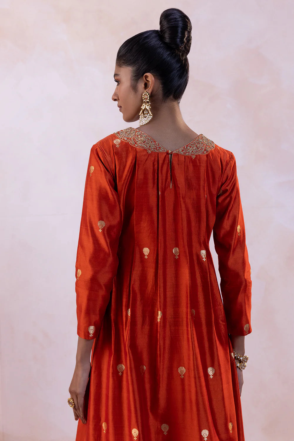 Antique Benarasi Kurta Set with Spun Silk Churidaar